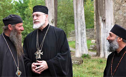 Bishop Davit and monks at Alaverdi