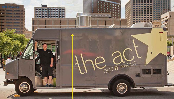 The Act: Nathan McLaughlin, one of the three owners of the Next Act Pub, runs the truck.