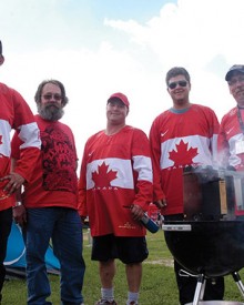 Canadian Smokers (Ryan Muma, Dan Selk, Levi Selk, Cameron Martin and team captain Dean Kelly)
