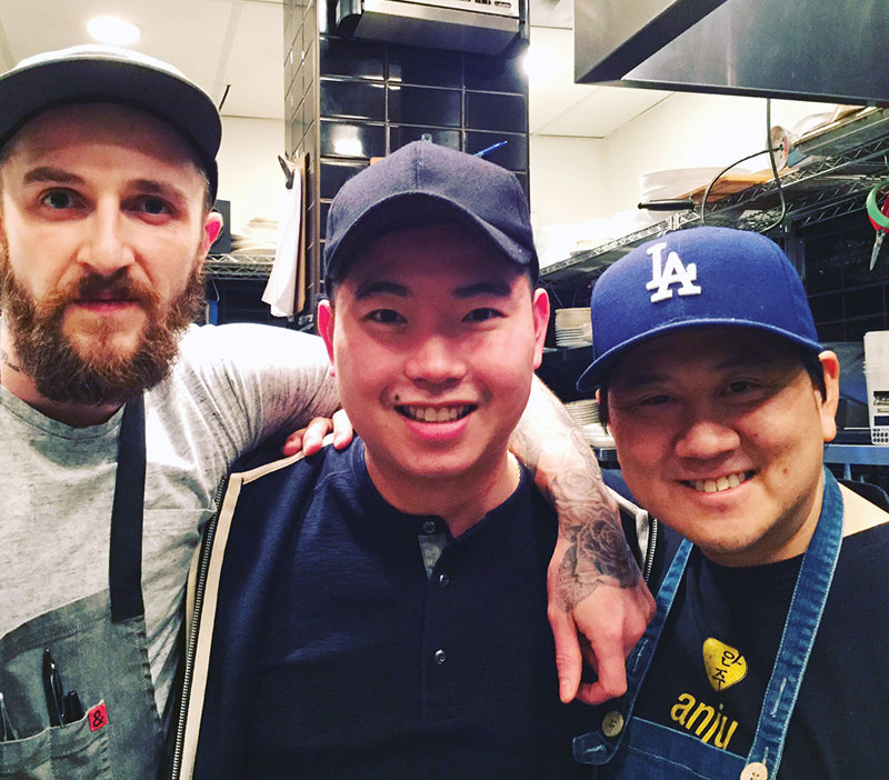 Anju chefs, from left: Bern Glatz, Kevin Cam (North 53), Ray Oh