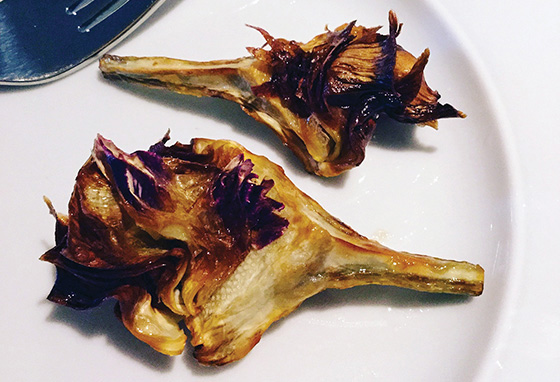 delicious fried artichokes at Uccellino