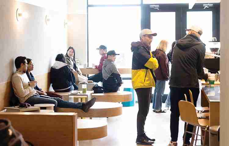 Guests mingle at Common Ground