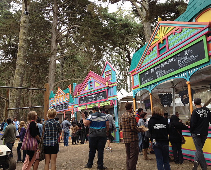 A view of some of the food venues at Outside Lands