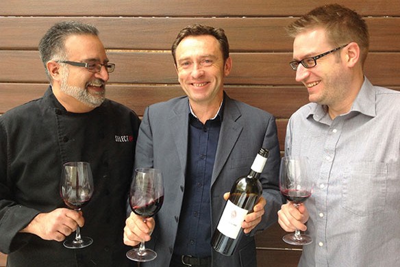 From left to right: Jodh Singh, Select Resturant; Christian Chabirand, Prieure La Chaume; Jon Elson, Solstice Food.