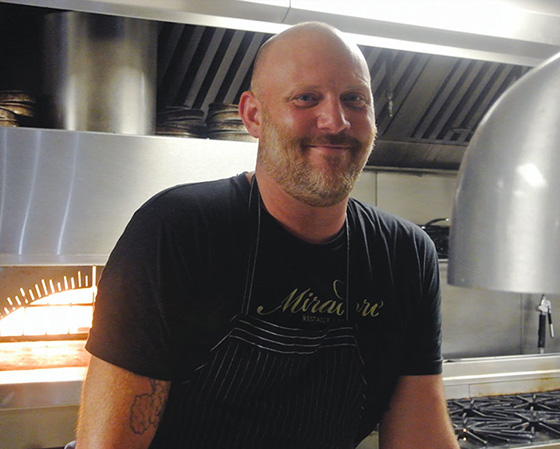 Chef Jeff Van Geest in the kitchen at Tinhorn