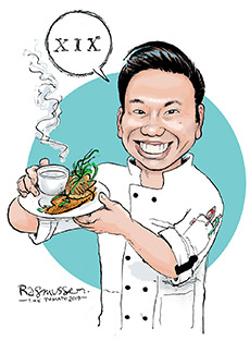 Andrew Fung, chef/proprietor XIX Illustration by Gerry Rasmussen