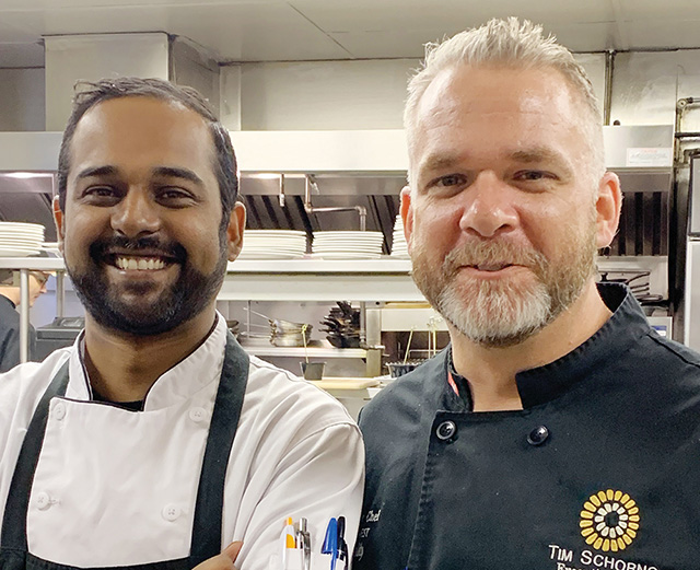 Shariq and Tim in the Brasserie Bardot kitchen