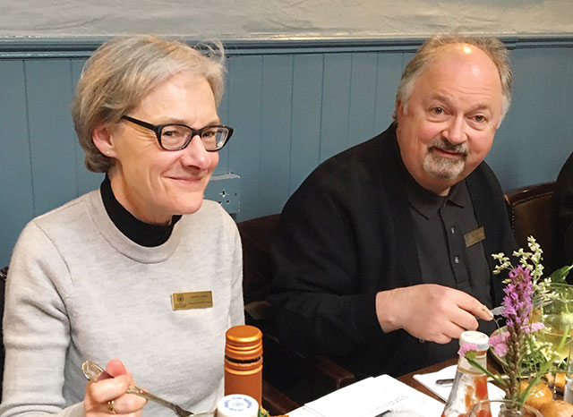 John Gilchrist with his wife Catherine Caldwell at the Locke Bar, Limerick.