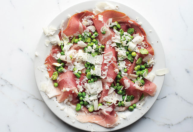 Prosciutto with Fresh Fava Beans