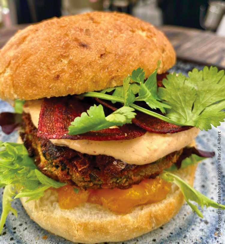 Glasshouse Kitchen + Bar’s Lentil Burger