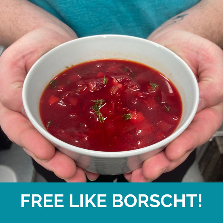 Free Like Borscht at Meuwlys for Ukraine