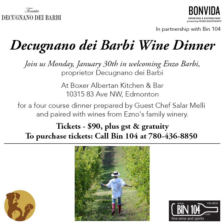 Don’t miss this Wine Dinner with Decugnano dei Barbi