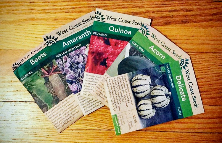 West Coast Seeds for the Green and Gold Community Garden