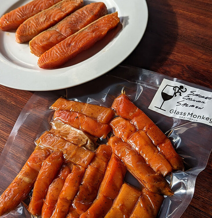 The Glass Monkey in-house Smoked Salmon now Available