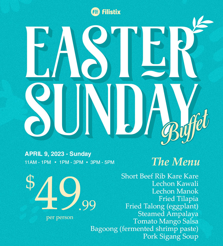 Easter Buffet at Filistix this Sunday