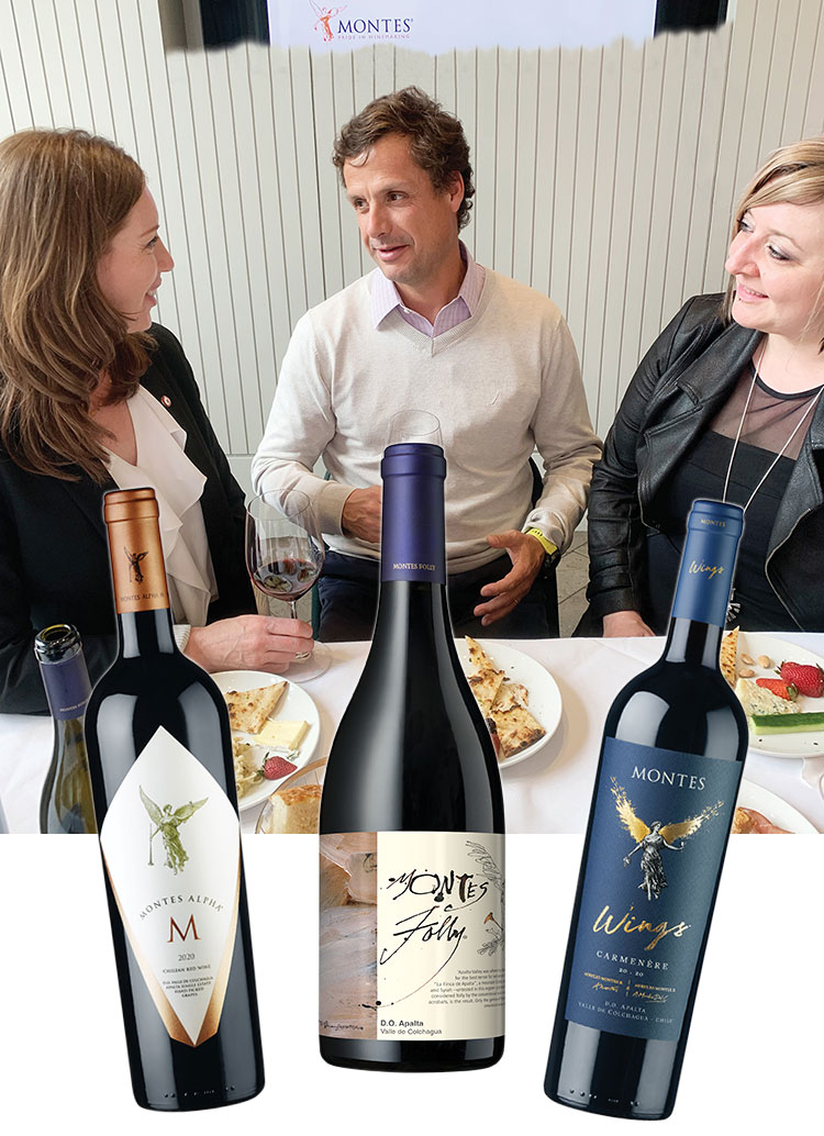 Aurelio Montes with Julie Peglau (left) and Lisa Rogers of Icon Wines