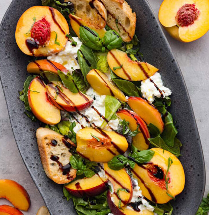 Recipe of the week: Grilled Peaches with Burrata