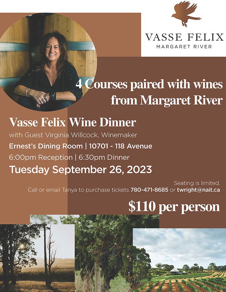 Vasse Felix Dinner at Ernest’s 