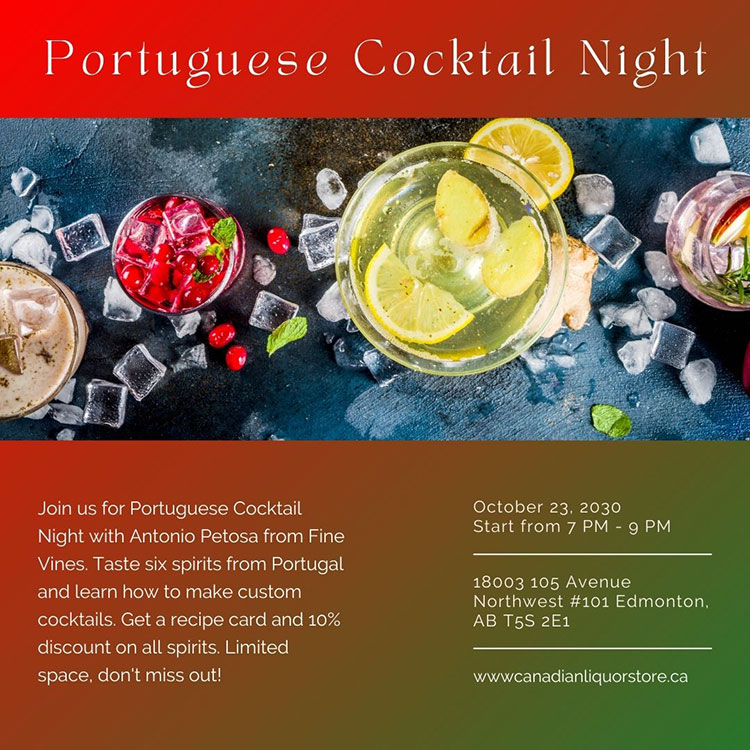 Portuguese cocktail night at the Canadian Liquor Store 