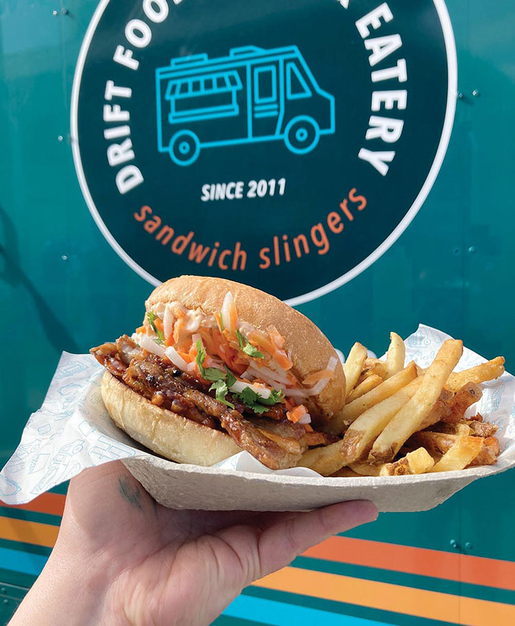 A sandwich from Drift Food Truck