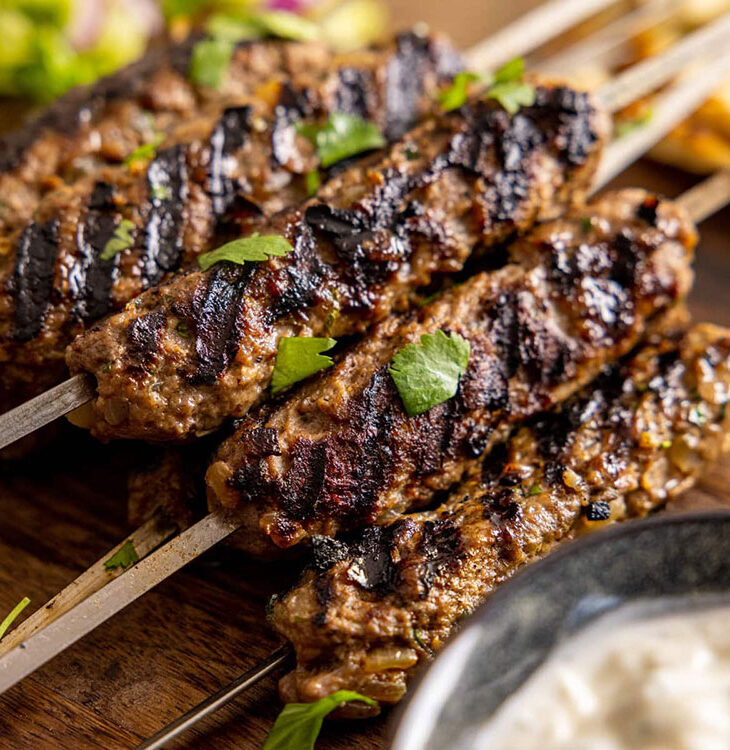 Lamb Kofta with Green Tahini Yogurt