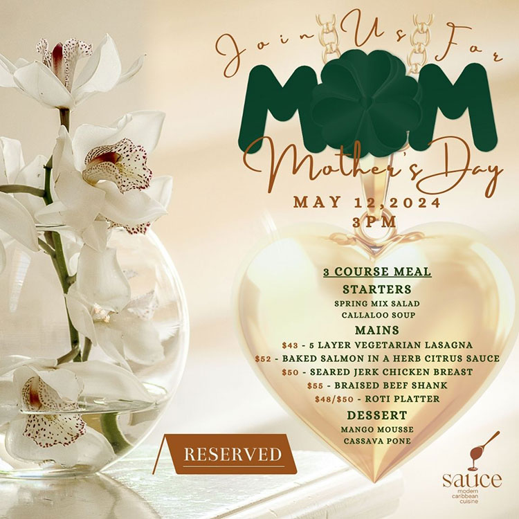 Mother’s Day Dinner at Sauce Modern