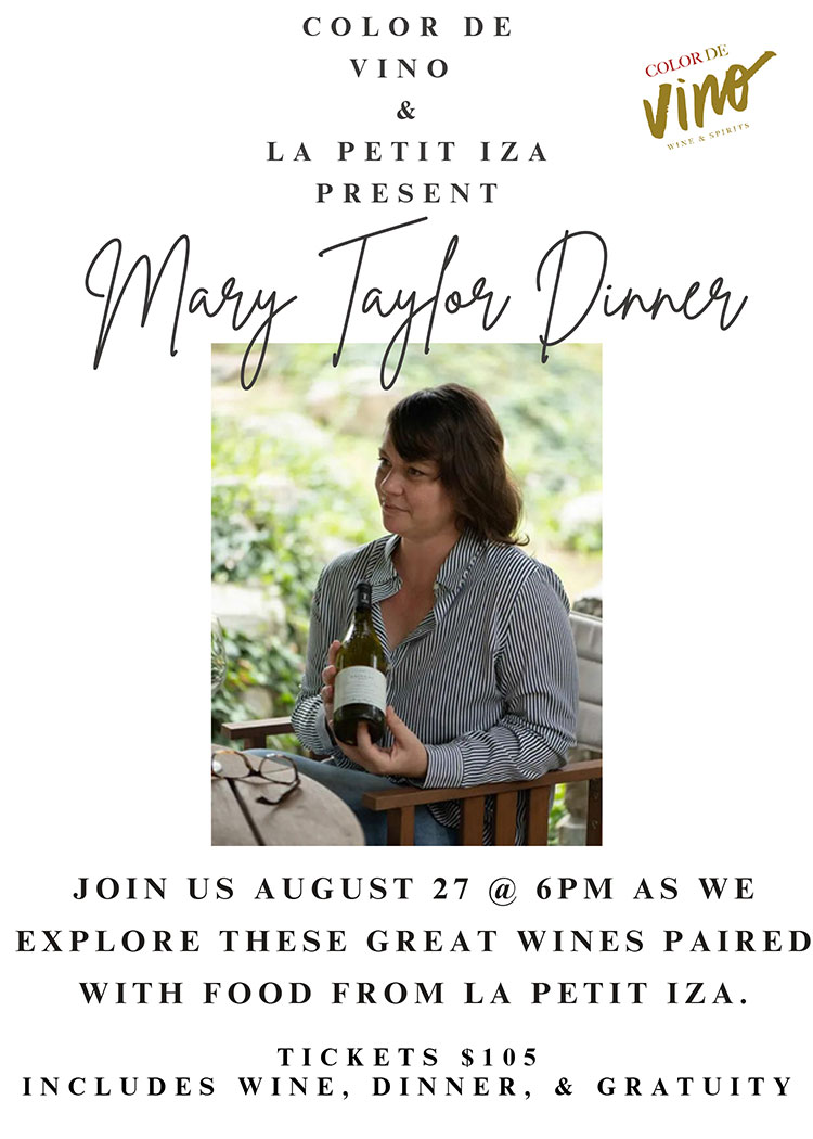 Mary Taylor Wine Dinner at La Petit Iza