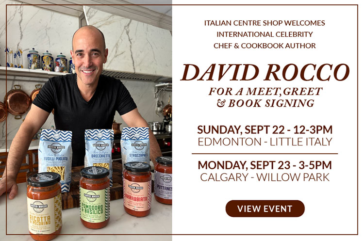 Meet David Rocco at the Italian Centre this Sunday!  