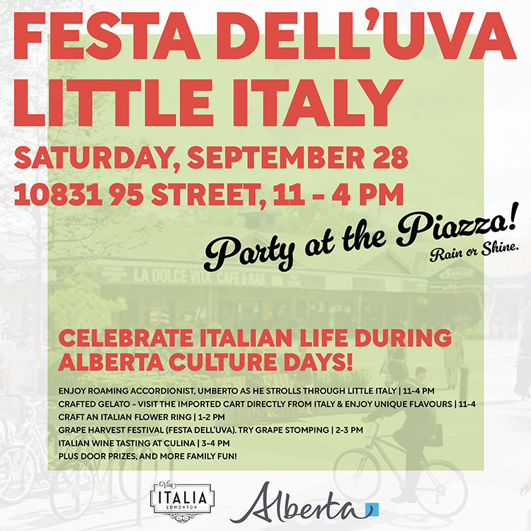 Festa Dell’Uva this Saturday!