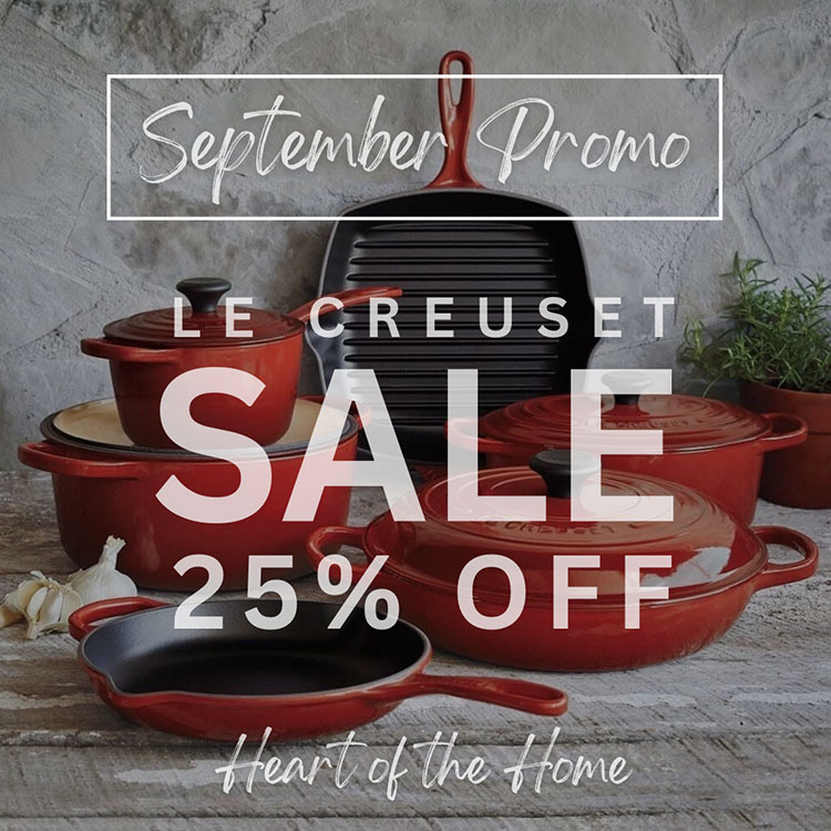 Heart of the Home Le Creuset sale on now