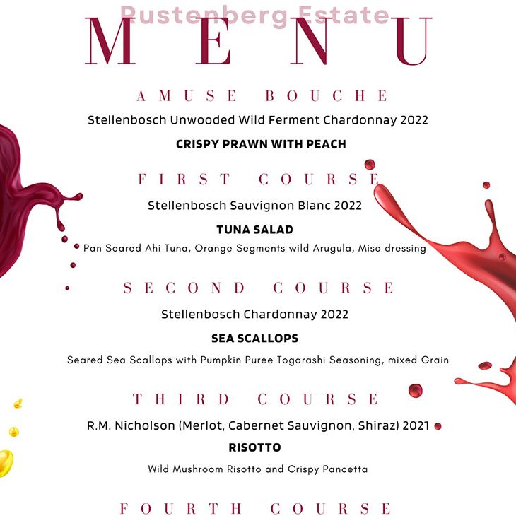 Rustenberg Wine Dinner at the Petroleum Golf Club