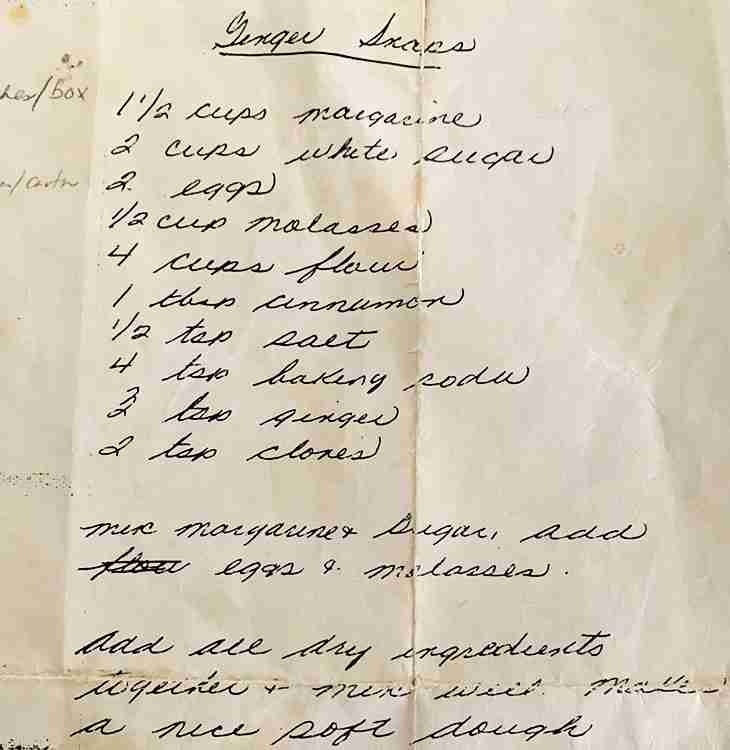 Recipe of the Week: Cindy’s Husband’s Stepmom’s Gingerbread Cookies