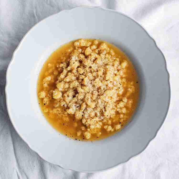 Recipe of the Week: chef Daniel costa: Grattini in Brodo
