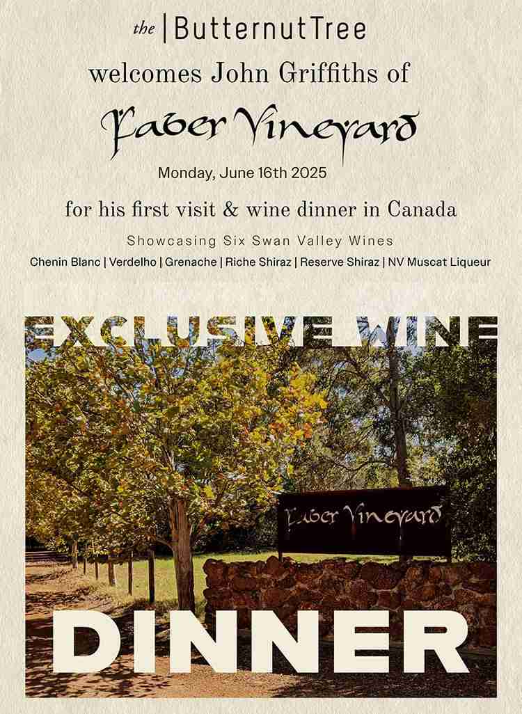 Faber Vineyard Dinner at The Butternut Tree