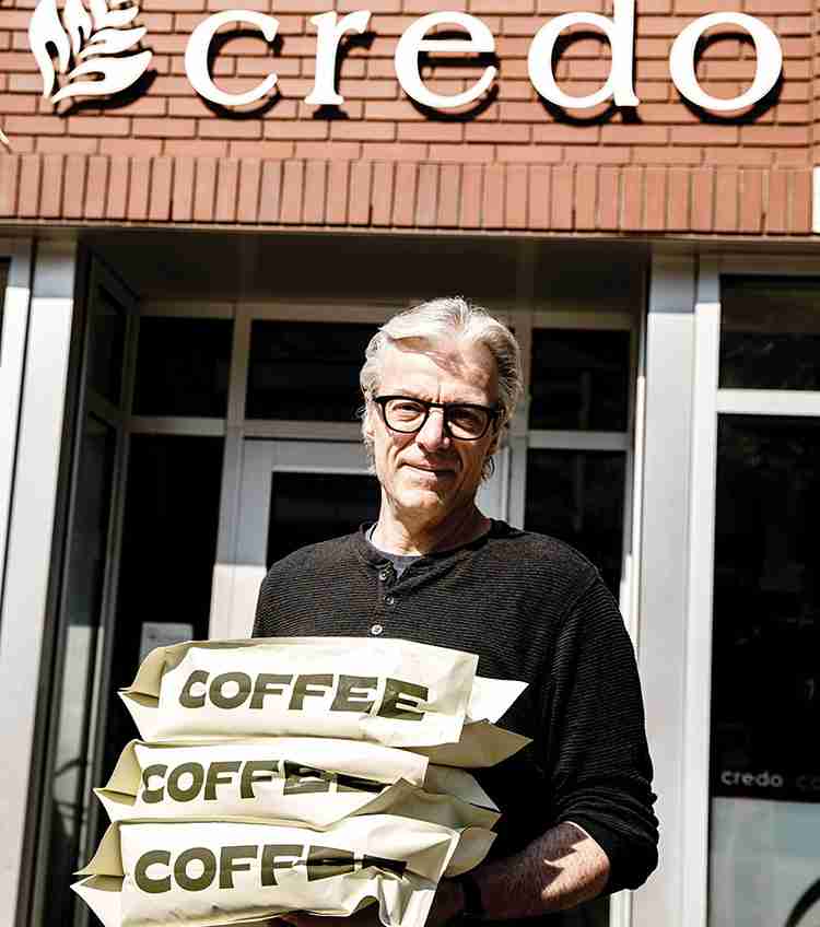 Geoff Linden stocks up at Credo Coffee