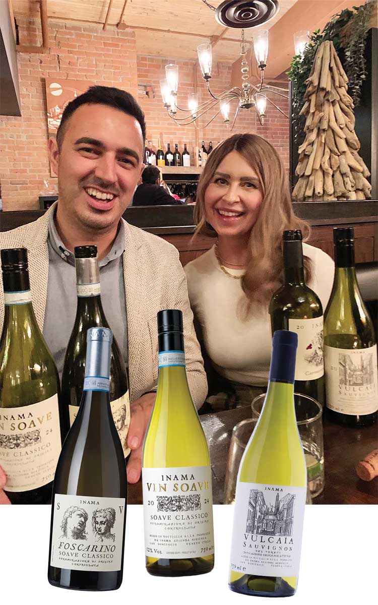 Michele Milani (Inama) and Dana Rajotte (Roy + Co.) at Sabor