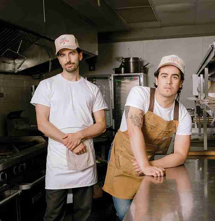 Lindon (L) and Luke of Beb’s Bagels.