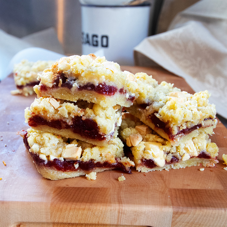 cranberry white chocolate crumb
