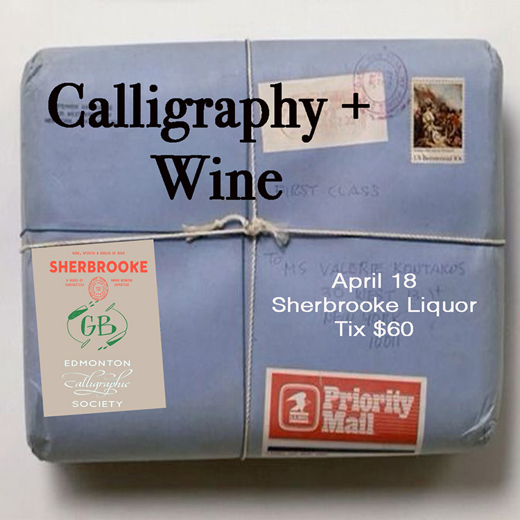 Calligraphy and Wine at Sherbrooke