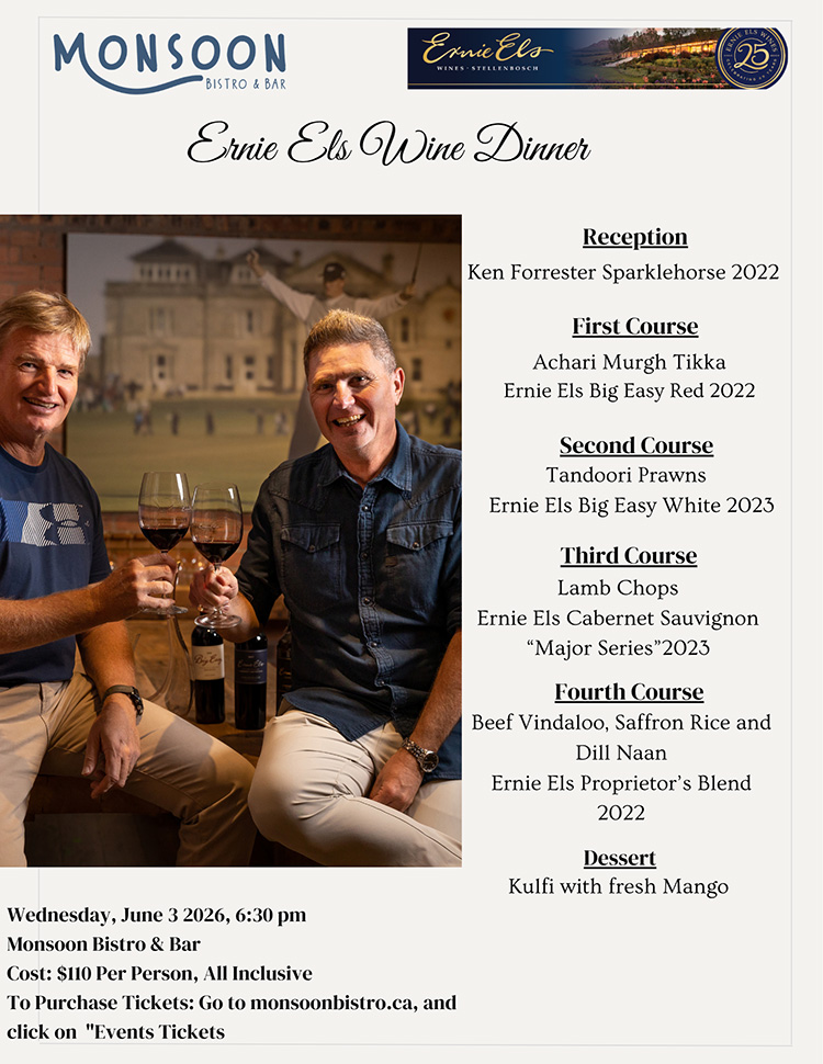 Ernie Els Dinner at Monsoon 