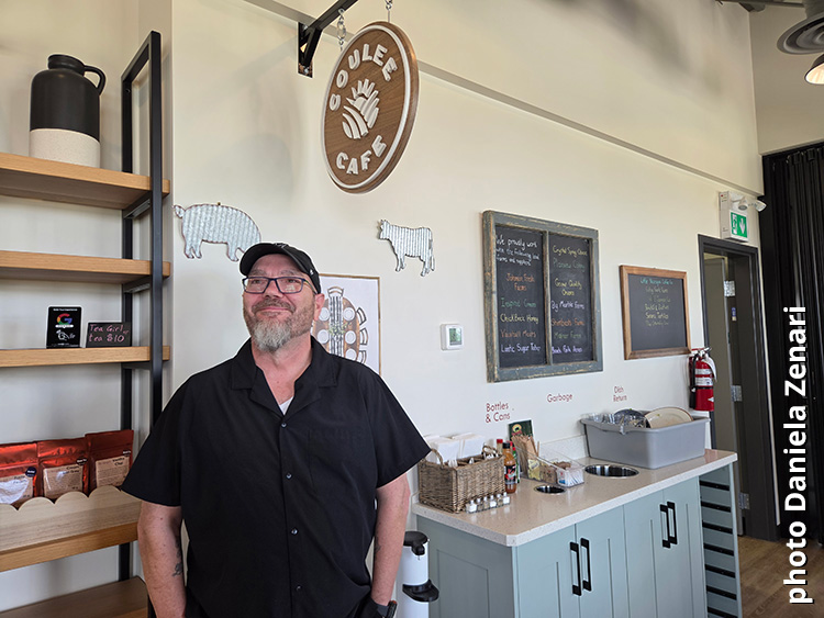 Executive chef D'Arcy Letourneau at Coulee Cafe, Taber