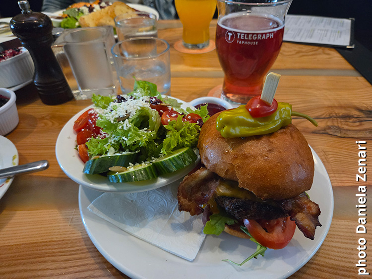 Bison burger at Telegraph Taphouse, Lethbridge