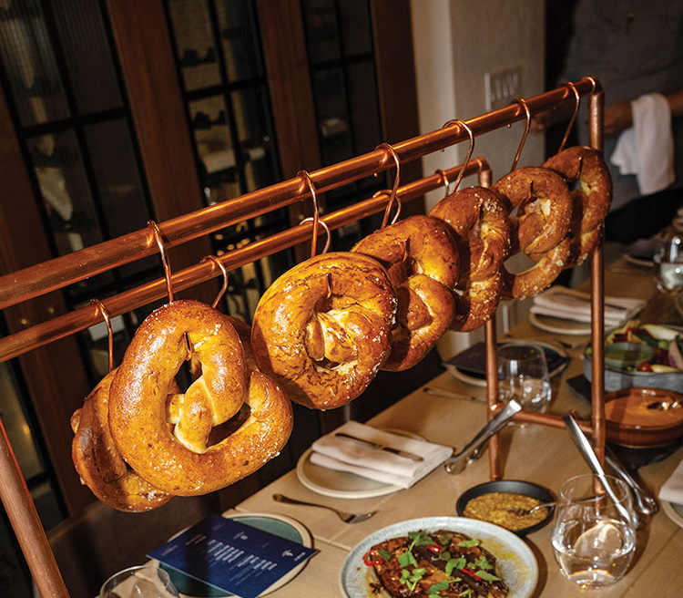 Biergarten pretzels