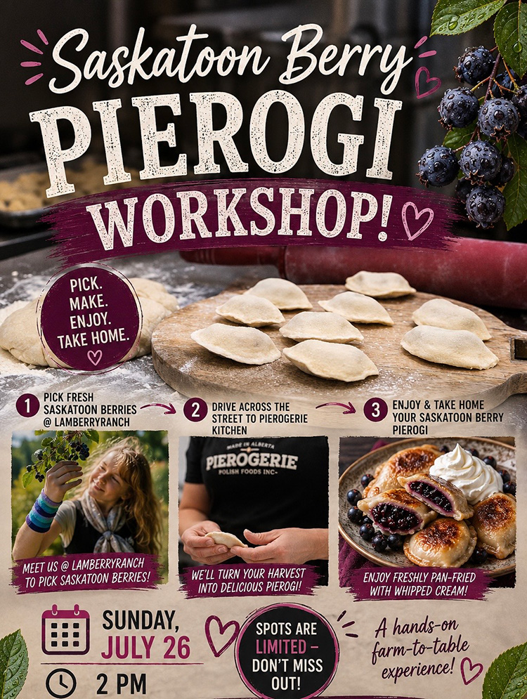 Saskatoon Berry Pierogi Workshop at the Pierogerie  