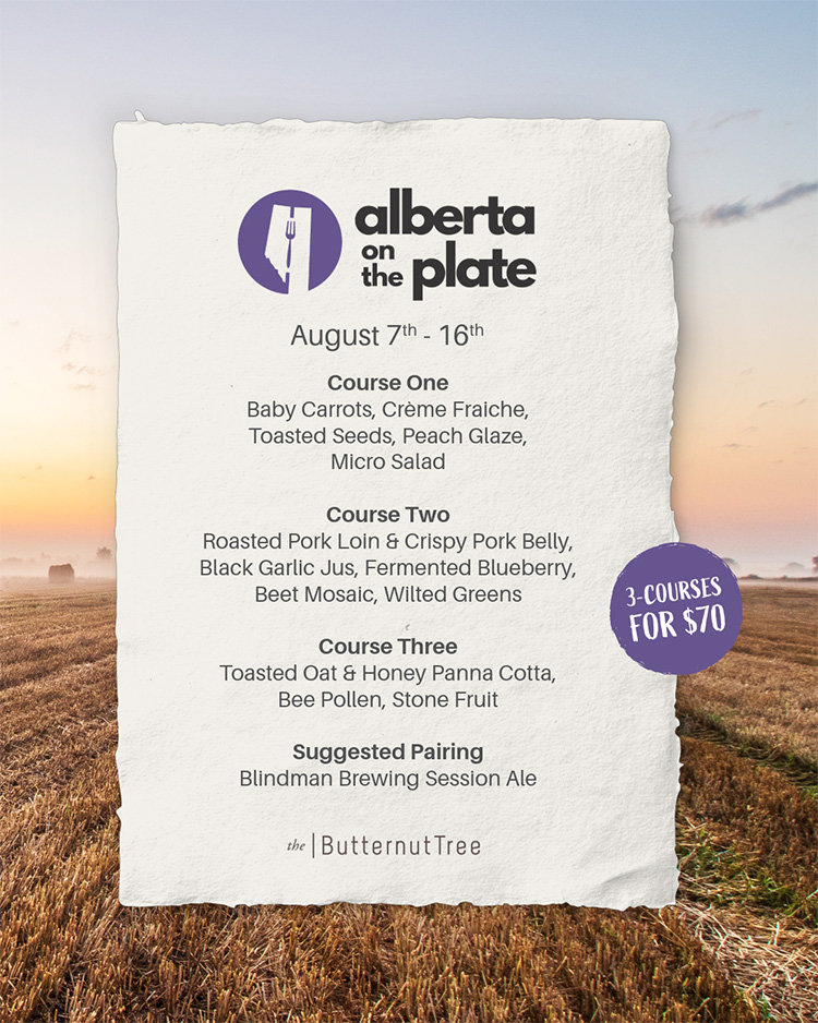 Alberta on the Plate at the Butternut Tree