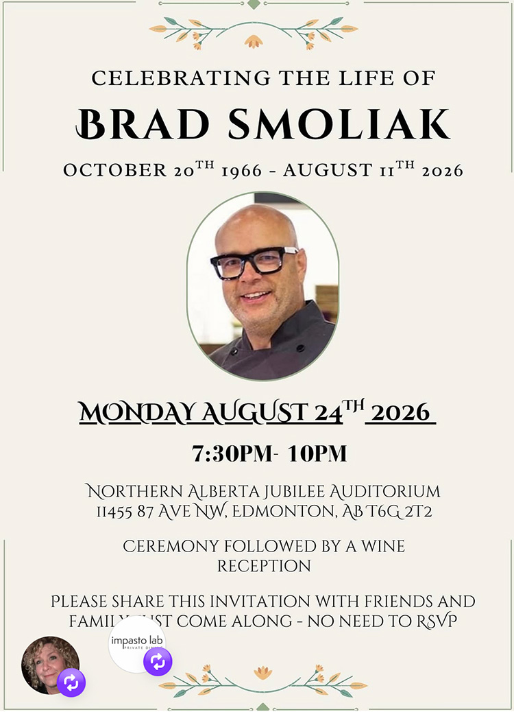 Brad Smoliak  Celebration of Life 